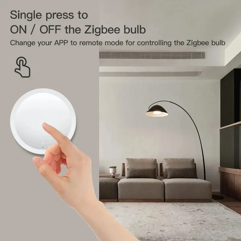 Tuya ZigBee Smart Knob Switch Wireless Scene Switch Button Controller Battery Powered Automation Scenario Linkage Smart Life App