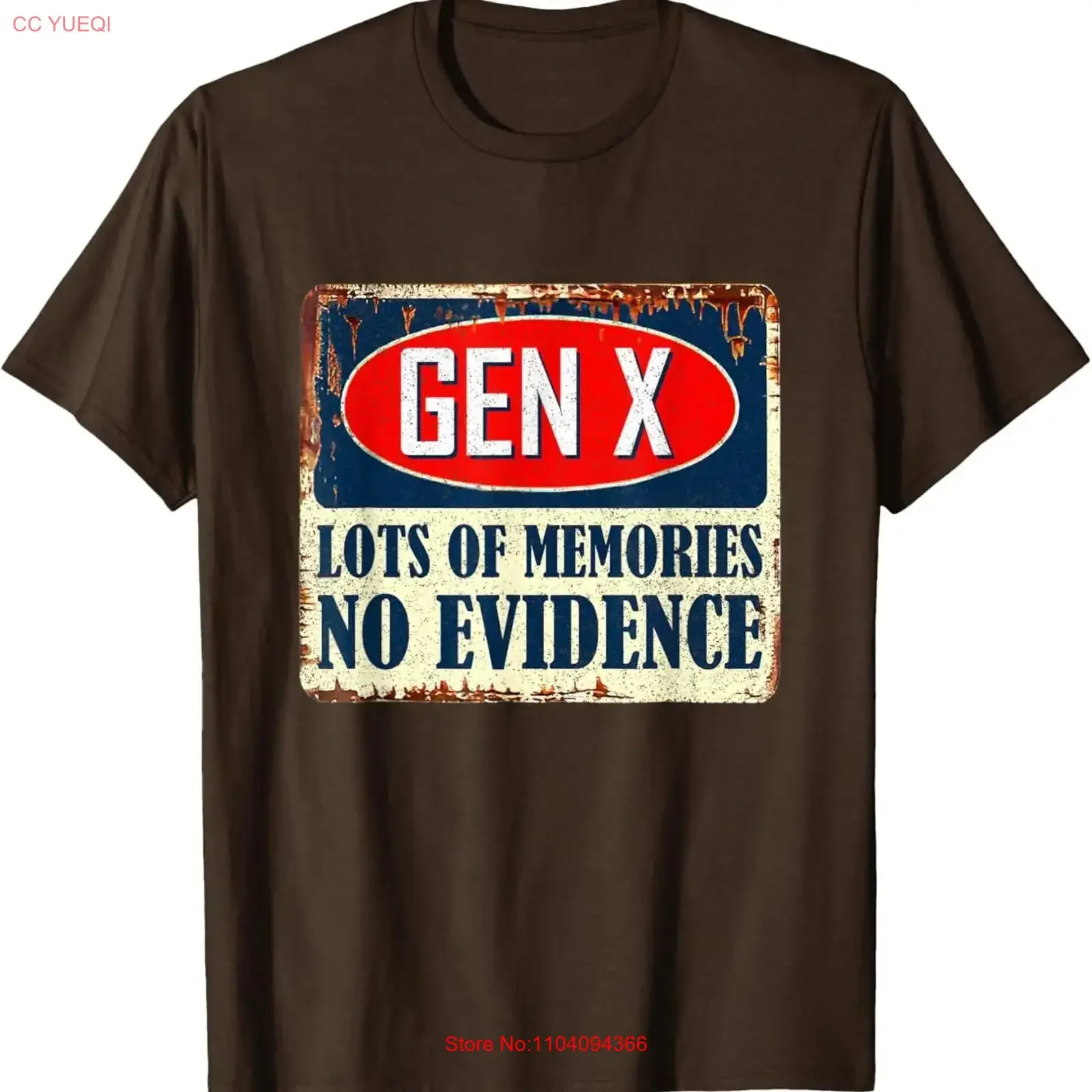 Sarcastic Gen X Lots of Memories No Evidence Funny Saying T Shirt vintage Washed homme Stretched Comfortable Versatile Slightly