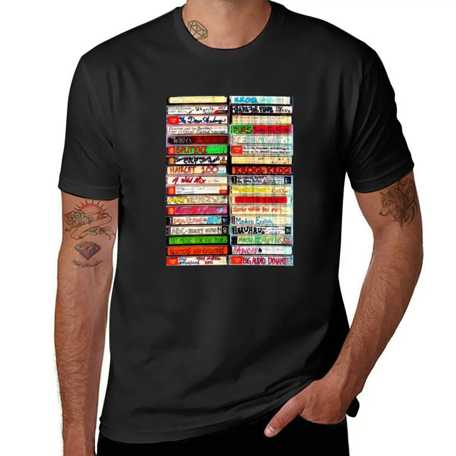 80s Mixtapes T-Shirt oversized funnys heavyweights T-shirt men