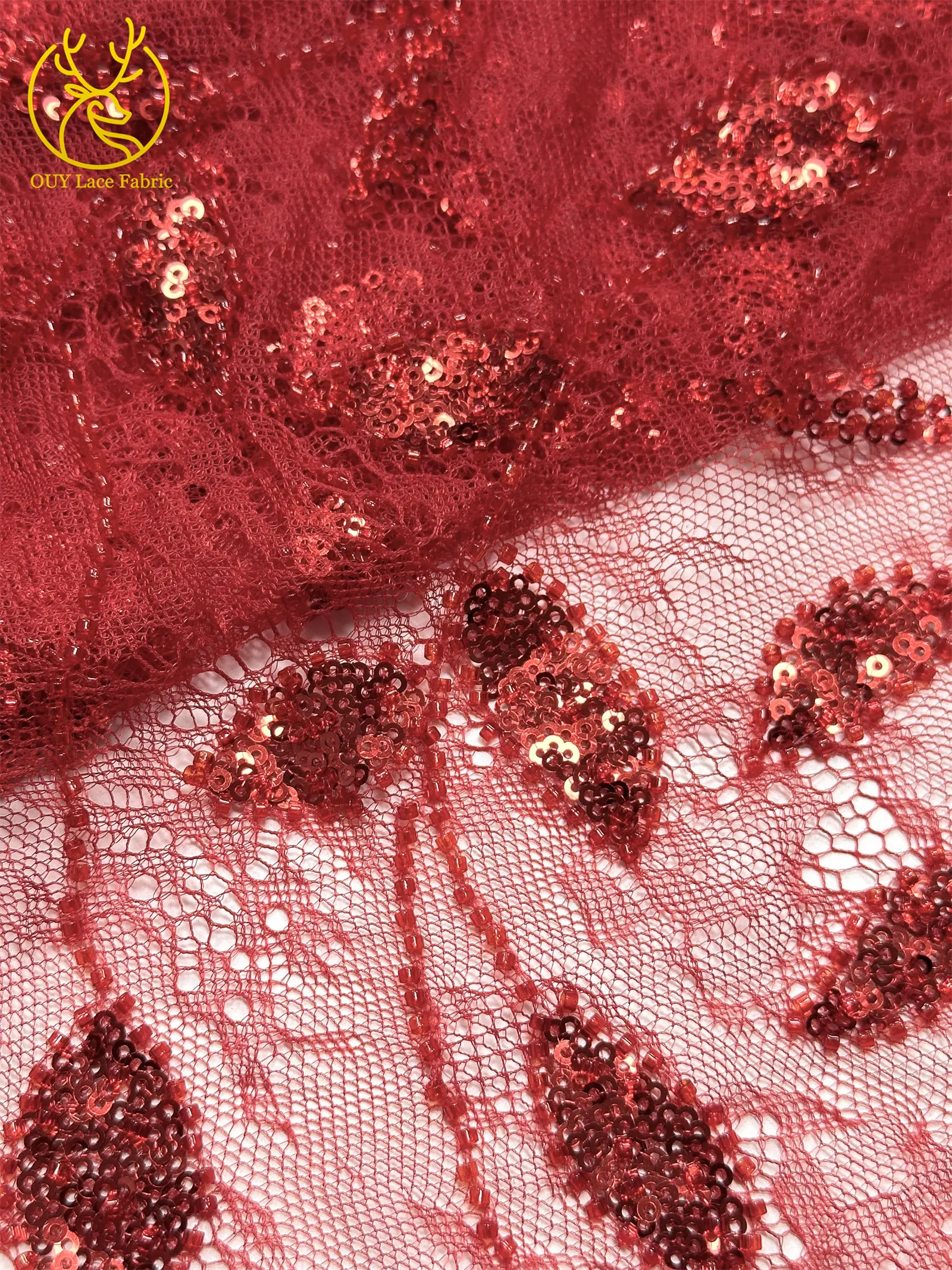 2026 Neuester afrikanischer Pailletten-Spitzenstoff, hochwertiger französischer Mesh-Perlenstickerei-Tüll-Spitzenstoff, ideal zum Nähen von Partykleidern – Detail 22