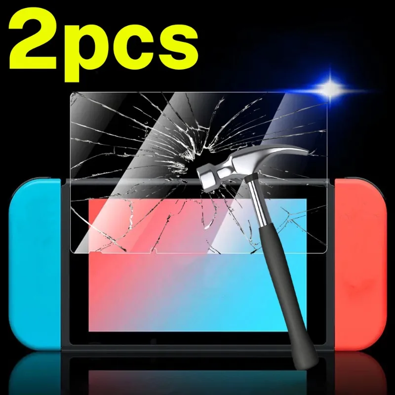 1/2Pcs Premium Tempered Glass for Nintendo Switch Lite/Switch Oled Screen Protector HD Clear Anti-Scratch Protective Films