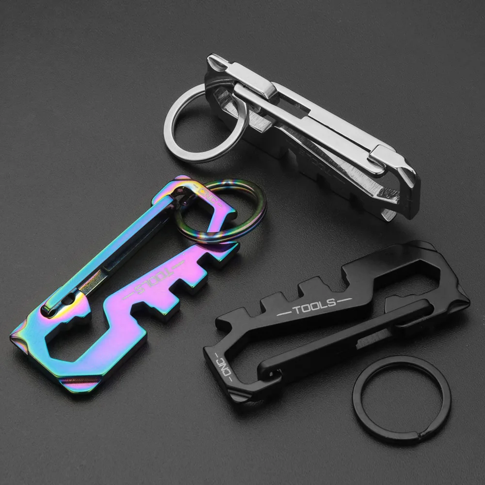 Stainless Steel Keychains Personalized Custom Lettering Keyrings Wrench Tool Bottle Opener Key Chain Ring Holder For Car K423