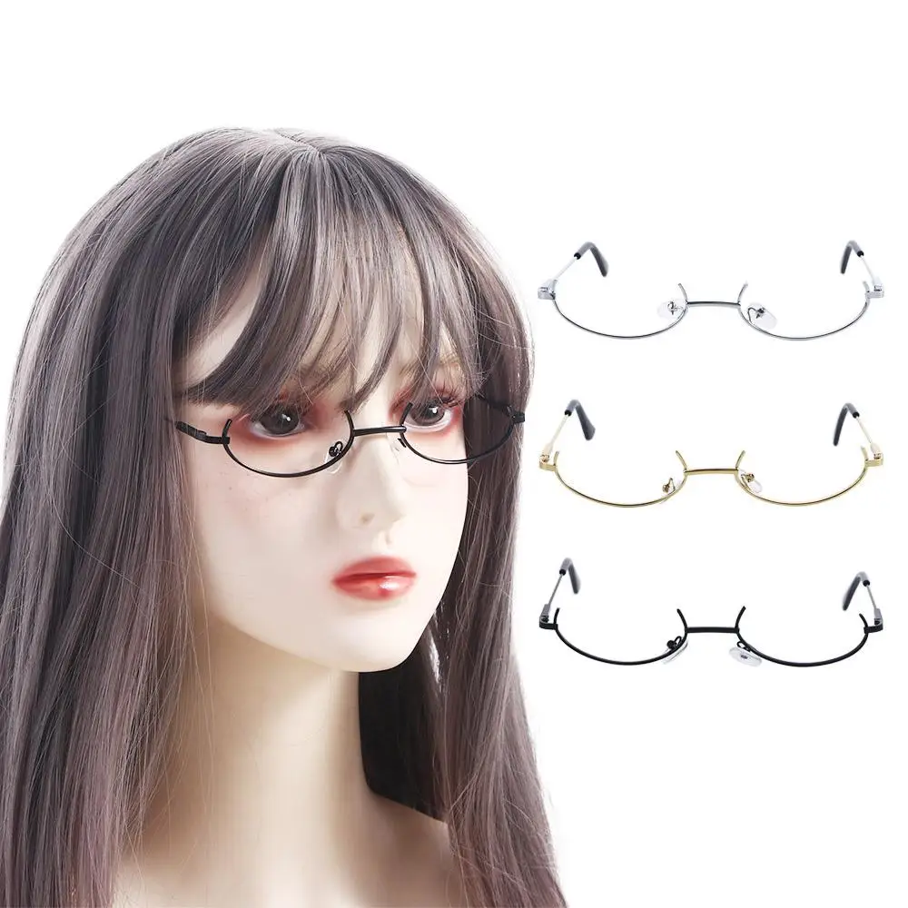 

Eyewear Male Without Glasses Lens Female Photography Decoration Spectacle Frames Oval Glasses Frame Half Frames Glasses Frame