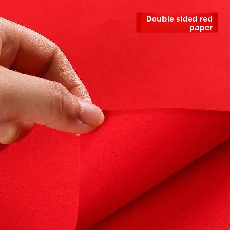 

Красные бумажные двусторонние свадебные куплеты ручной работы большого размера с именами для молодоженов