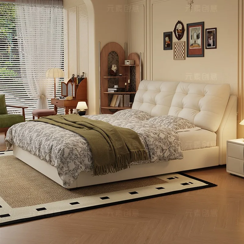 

Minimalist Unique Bed Organiser Reading Queen Frame Bed Modern Storage Cama De Lujo Para Dormitorio Home Furniture Accessories