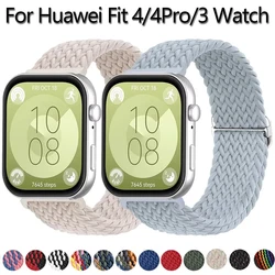 Nylon Braided Strap for Huawei Watch Fit 4 4Pro Band Adjustable Sport Bracelet for Huawei Watch Fit3 2 1 Woven Elastic Correas