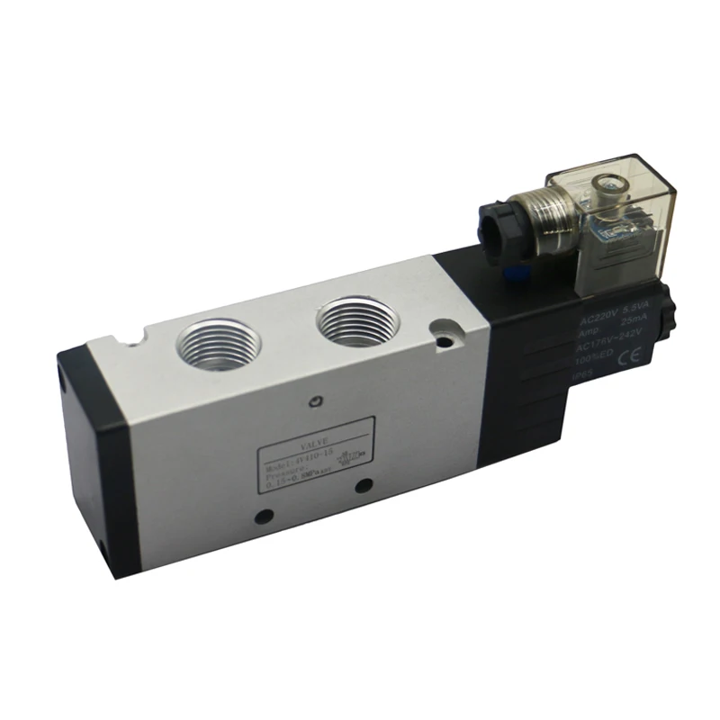 4V410-15 Pneumatic Solenoid Valve DC24V 2 Position 5 Way 1/2