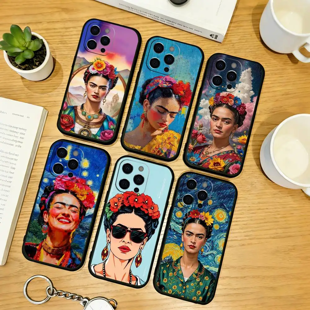 

Art of Frida Kahlo Phone Case Silicone Soft For IPhone 17 16 15 14 13 12 11 X XR Plus Pro Max Plus