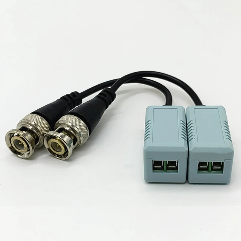 BNC Video Balun Connector Passive Transceiver 3000FT UTP Balun CAT5 CableHD 202HD For AHD TVI CVI Analog CCTV Camera Accessories
