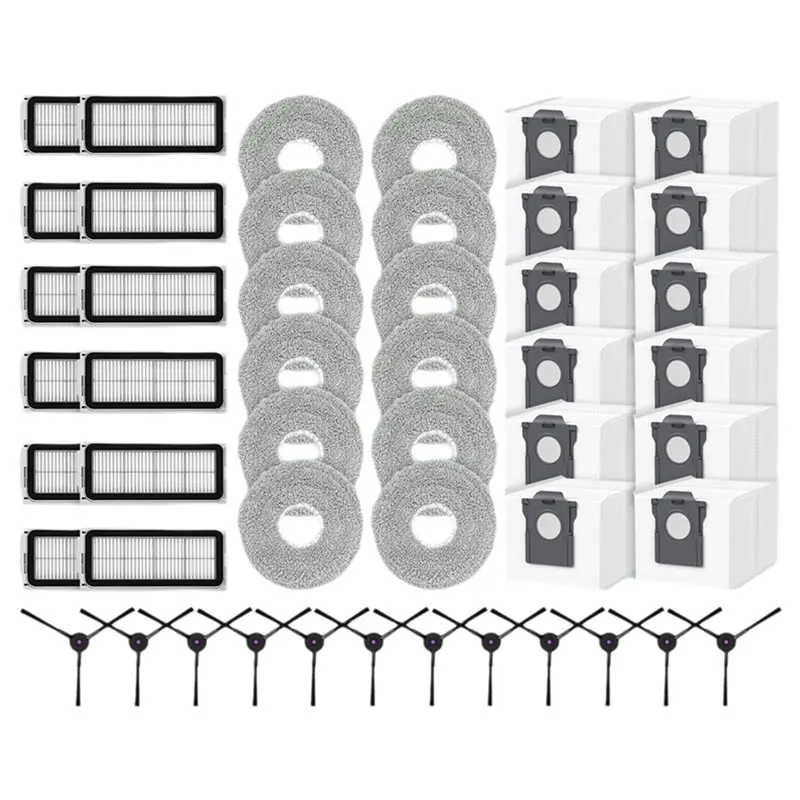 

B51CNEW! Запасные части и аксессуары для Cecotec Conga X50 / X50 X-Treme: основная и боковые щетки, HEPA-фильтр, салфетка для влажной уборки, мешок для сбора пыли.