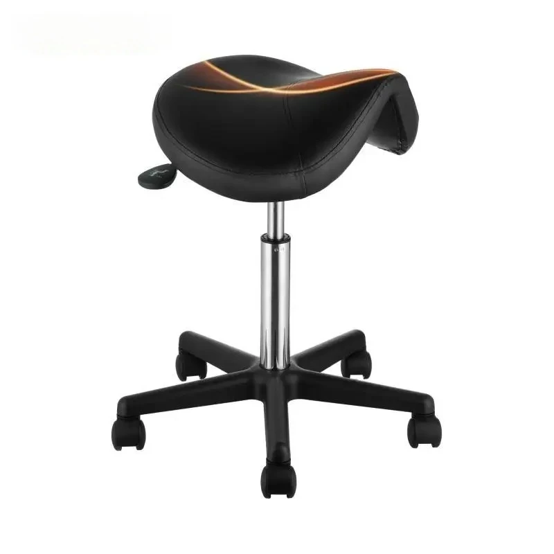 

Ergonomic Sdle Stool with 5 Swivel Casters 360° Rotation 20.1-28 in Height justable Round Stool for Bar Salon Office
