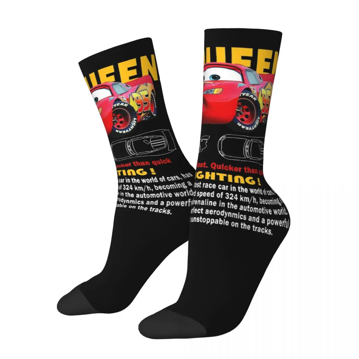 Cars Lightnings Mcqueen Socks Men\'s Women\'s Casual Socks Harajuku Spring Summer Autumn Winter Socks Gifts