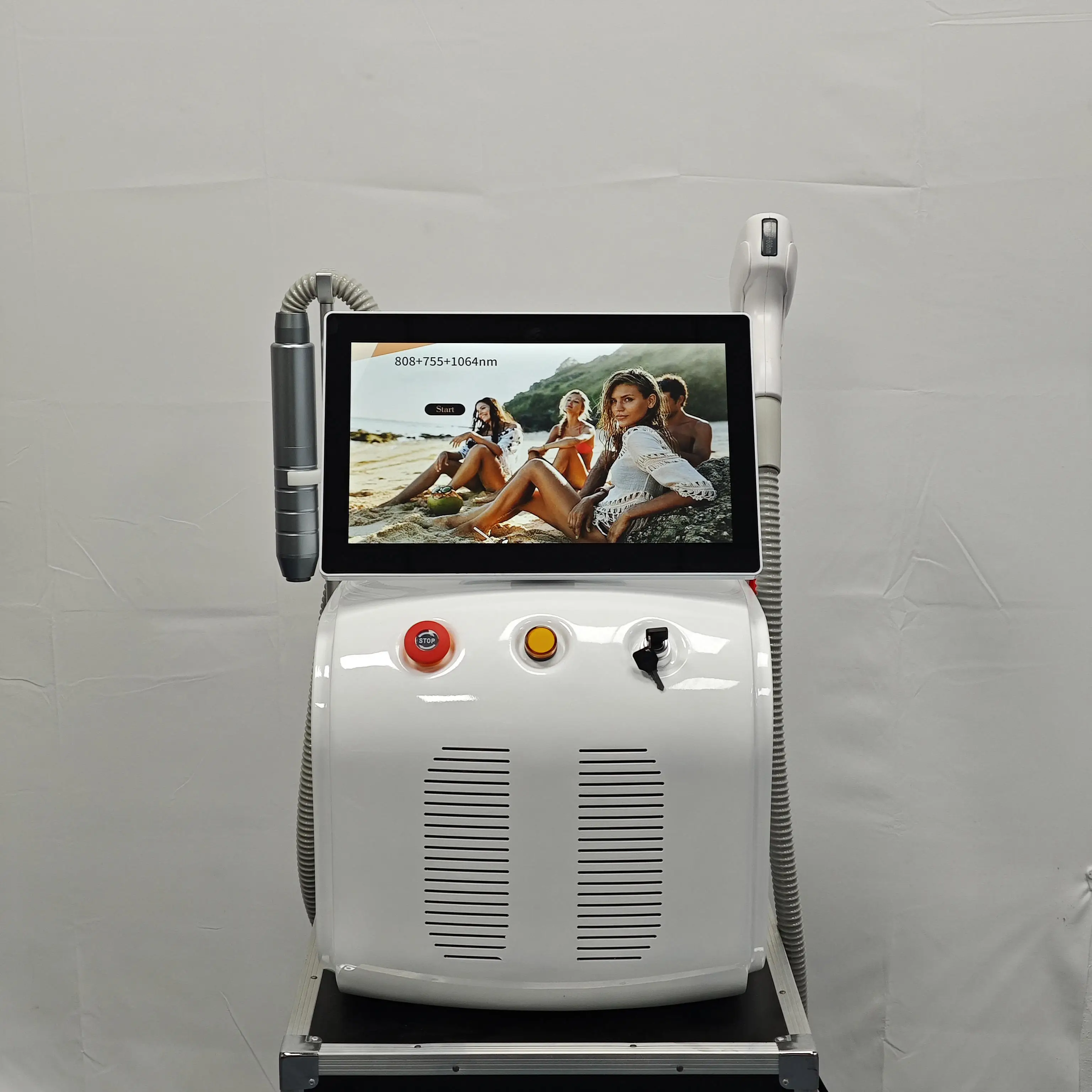 

Professional 3-Wavelength Diode Laser Hair Removal Machine 755nm/808nm/1064nm with Ice Cooling High Power 4000W for Salon CE