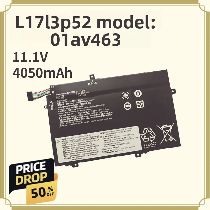 In Stock Laptop Battery Compatible with ThinkPad L480 L490 L580 L590 L14 L15 Gen 1 / 2 L17L3P52