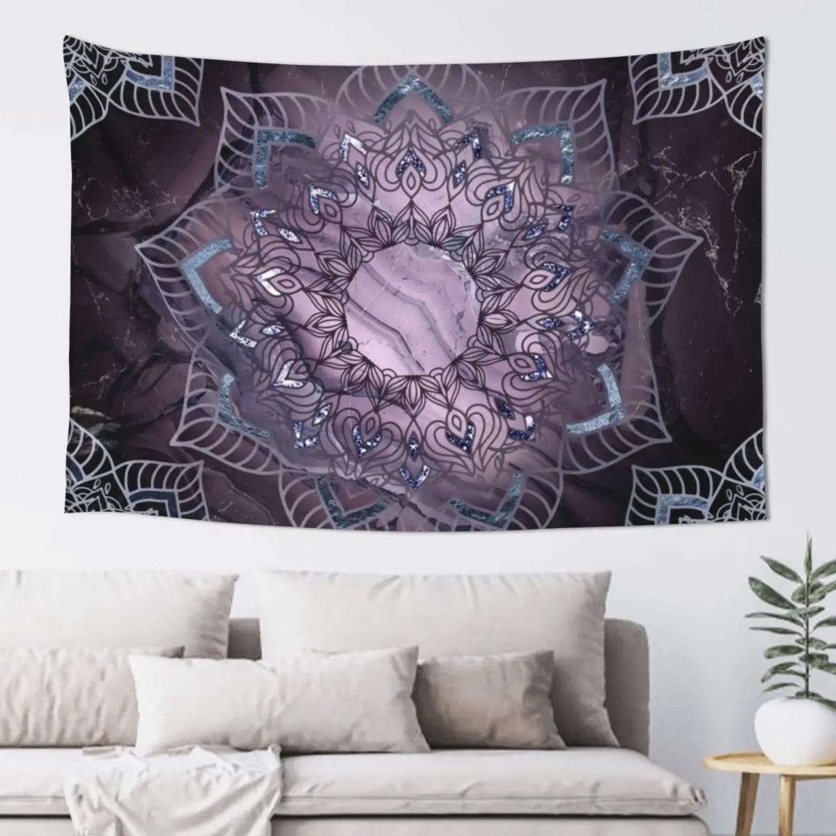 

Divine purple mandala pattern Tapestry Wall Decor Decorative Paintings Aesthetic Decoration Room Decoration Aesthetic Tapestry