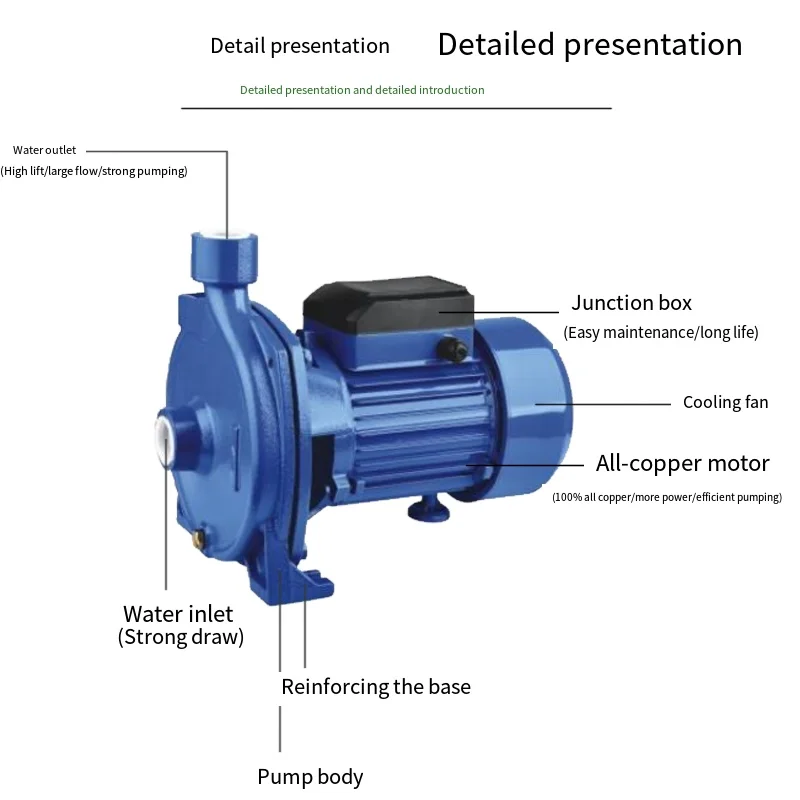 YYHC-48V 750W High Head 30M DC Brushless Solar Self-Priming Pump For Irrigation And Booster