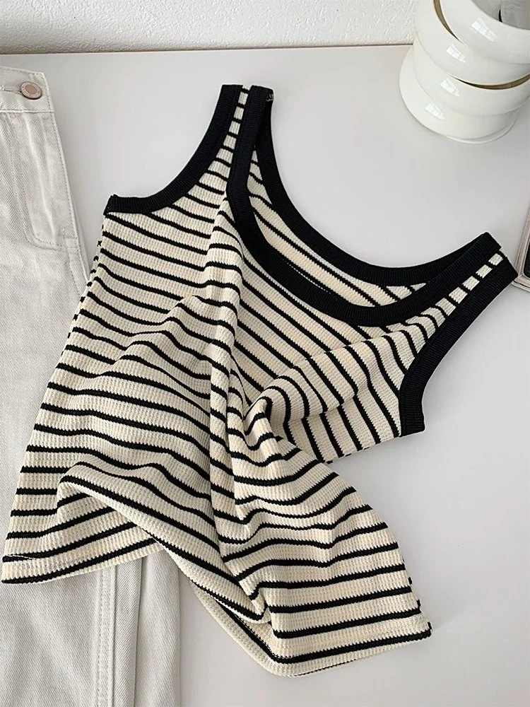 

Женский полосатый жилет больших размеров (до 300 фунтов), летняя уличная одежда, топ, скрывающий боковые выпуклости, с эффектом похудения