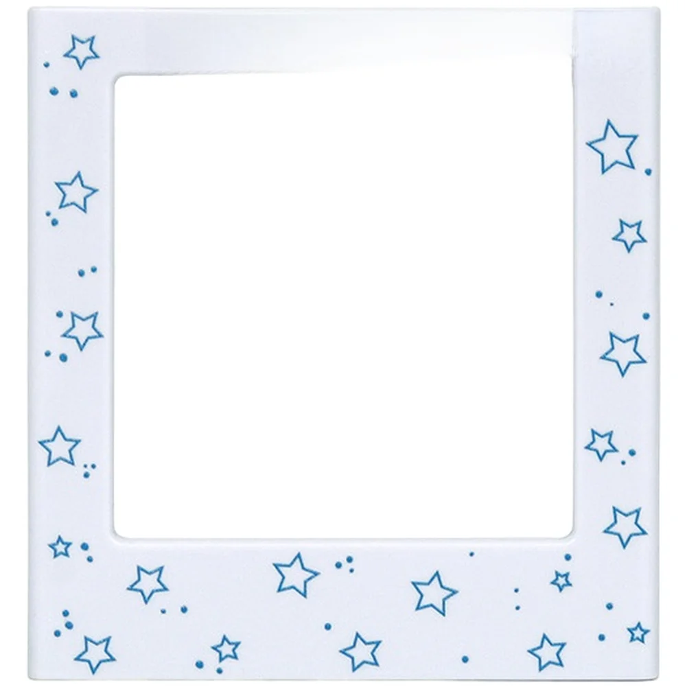 Square Magnetic Frames for For INSTANT Pictures 5 Pieces with Cartoon Heart and Star Design for Metal Placement