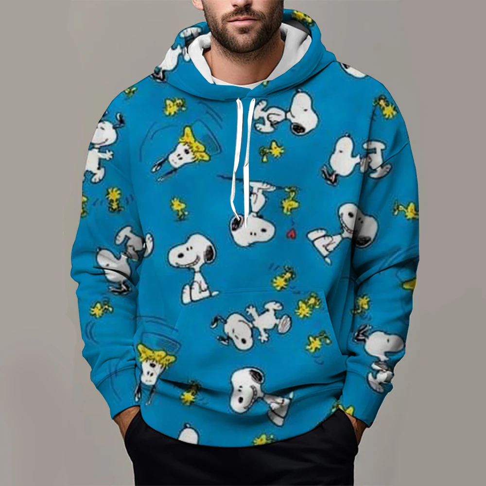 2024 Hot sale Snoopy 3D Printed Boys and Girls Spring and Autumn New Fashion Hoodies men’ s Adult Street Leisure pullover