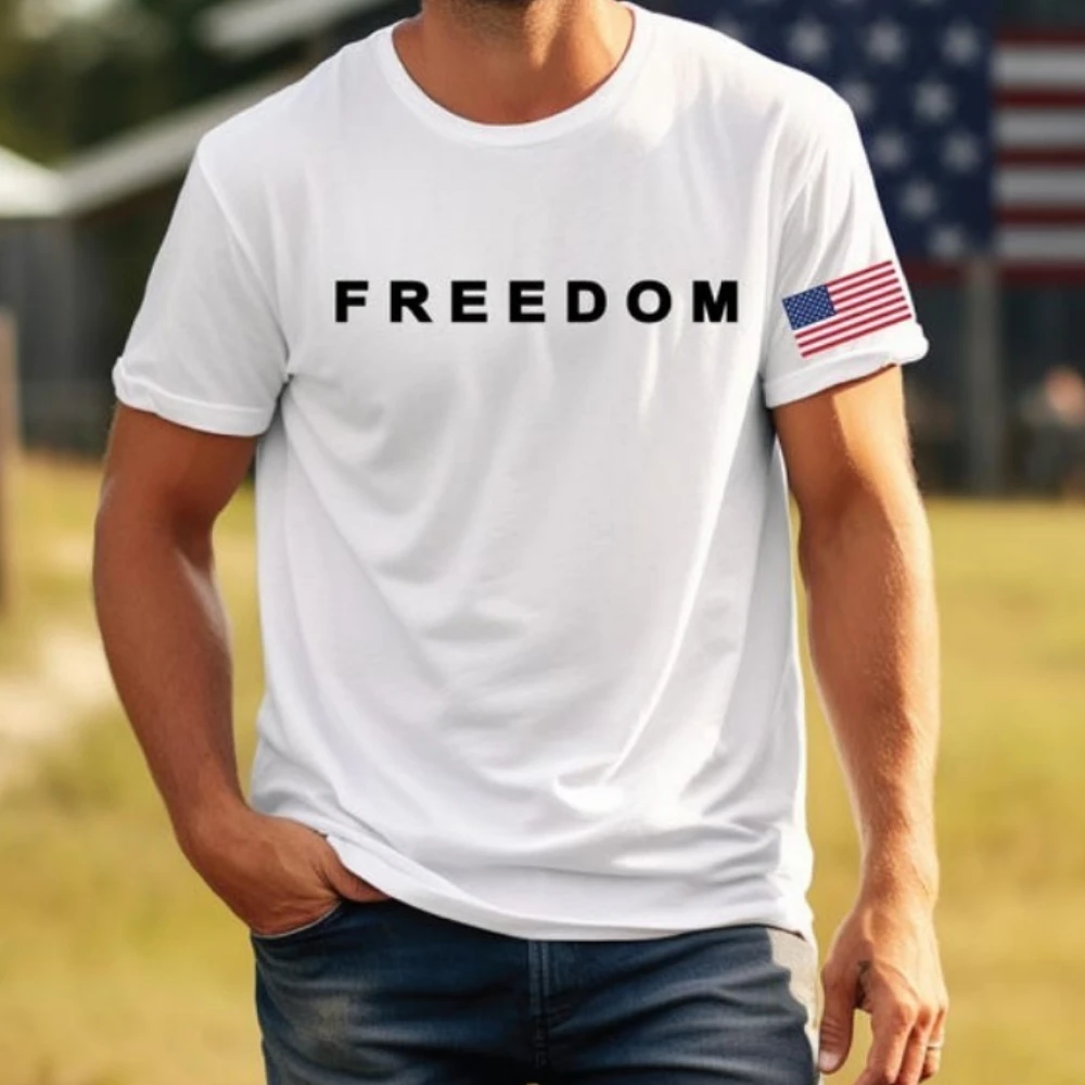 

Рубашка Charlie Kirk Freedom с флагом Рубашка Charlie Kirk Freedom America American USA