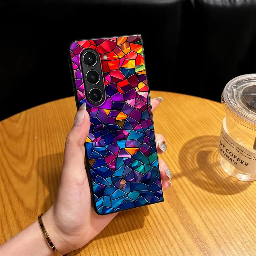 Rich Color Flower Cluster Phone Cover Case for Samsung Galaxy Z Fold 8 Ultra ZFold4 ZFold3 ZFold5 ZFold7 Z Fold 7 6 5 4 3 ZFold6