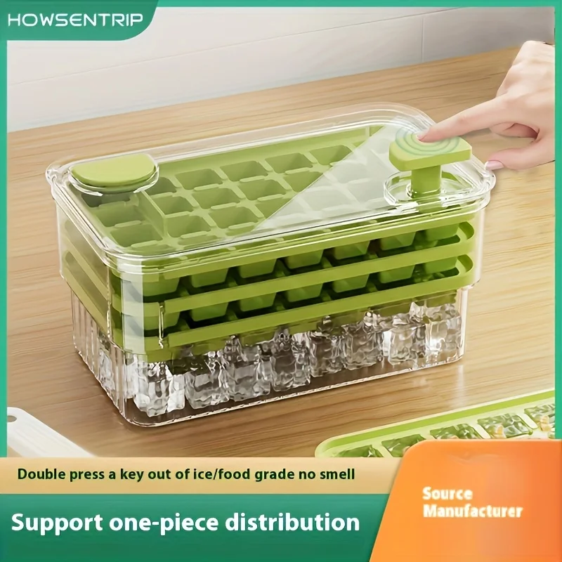 1 Stück Lebensmittelqualität PET-Eiswürfelform 56/84 Zellen Easy Release-Form für Gefrierschrank Klare einteilige Eiswürfel Sommerküchenzubehör