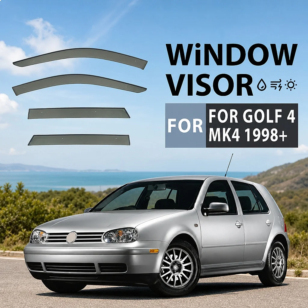 

4Pcs Window Visor For VW Golf MK1-MK8 1993-2020 Sun Rain Shield Deflectors Car Awning