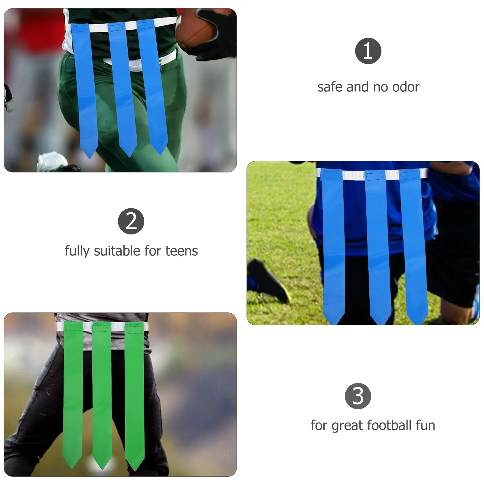 2 قطعة حزام الخصر العلم لكرة القدم قابل للتعديل حزام العلم الرجبي للمراهقين دائم الرياضة في الهواء الطلق التدريب والعتاد عدم الاتصال