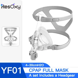 Yuwell YF-01 Cpap Masks Cpap Full Mask Sleep Apnea Mouth And Full Mask With Headgear For Cpap Bipap Machines For Sleep Apnea