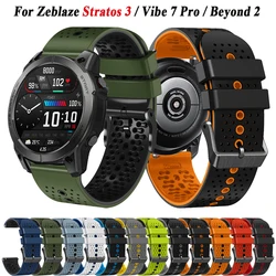 Correa de silicona para reloj inteligente Zeblaze Stratos 2, 3, Vibe 7, 7Pro, 7 Lite, Beyond 2, 22mm