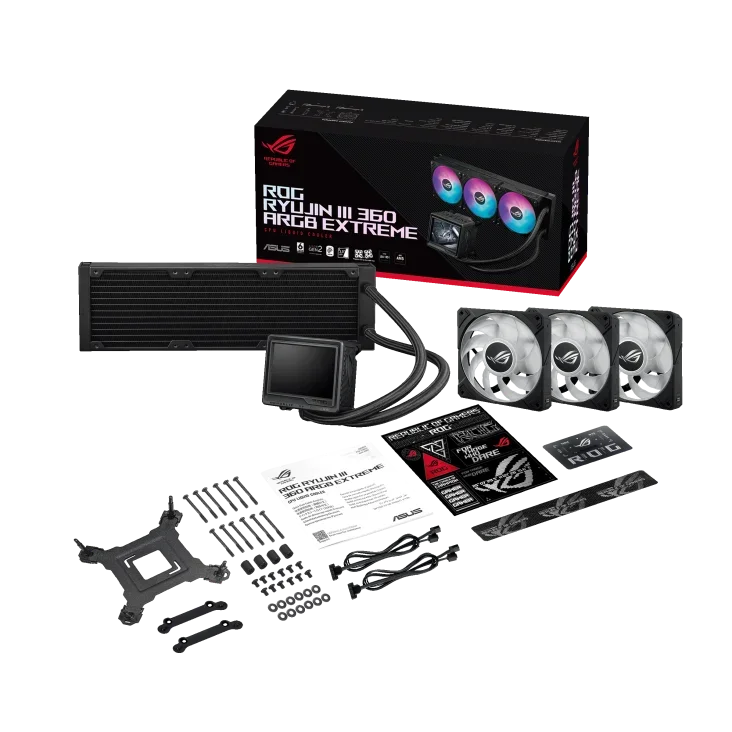 New ROG Ryujin III 360 ARGB Extreme LGA1851 Ready For Ultra 9/7/5 285K 265K AIO CPU Cooler ARGB Liquid CPU Fan Gaming PC Cooling