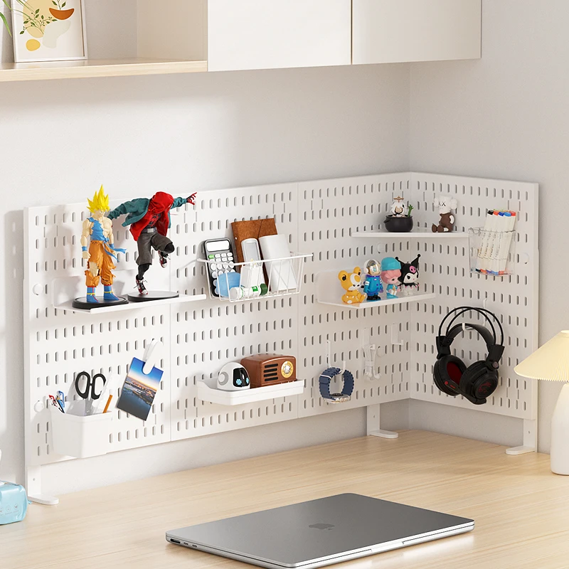 Desktop Pegboard for Home Offices. Multiple Accessories Allow for Freely Combined Standing Display Racks.