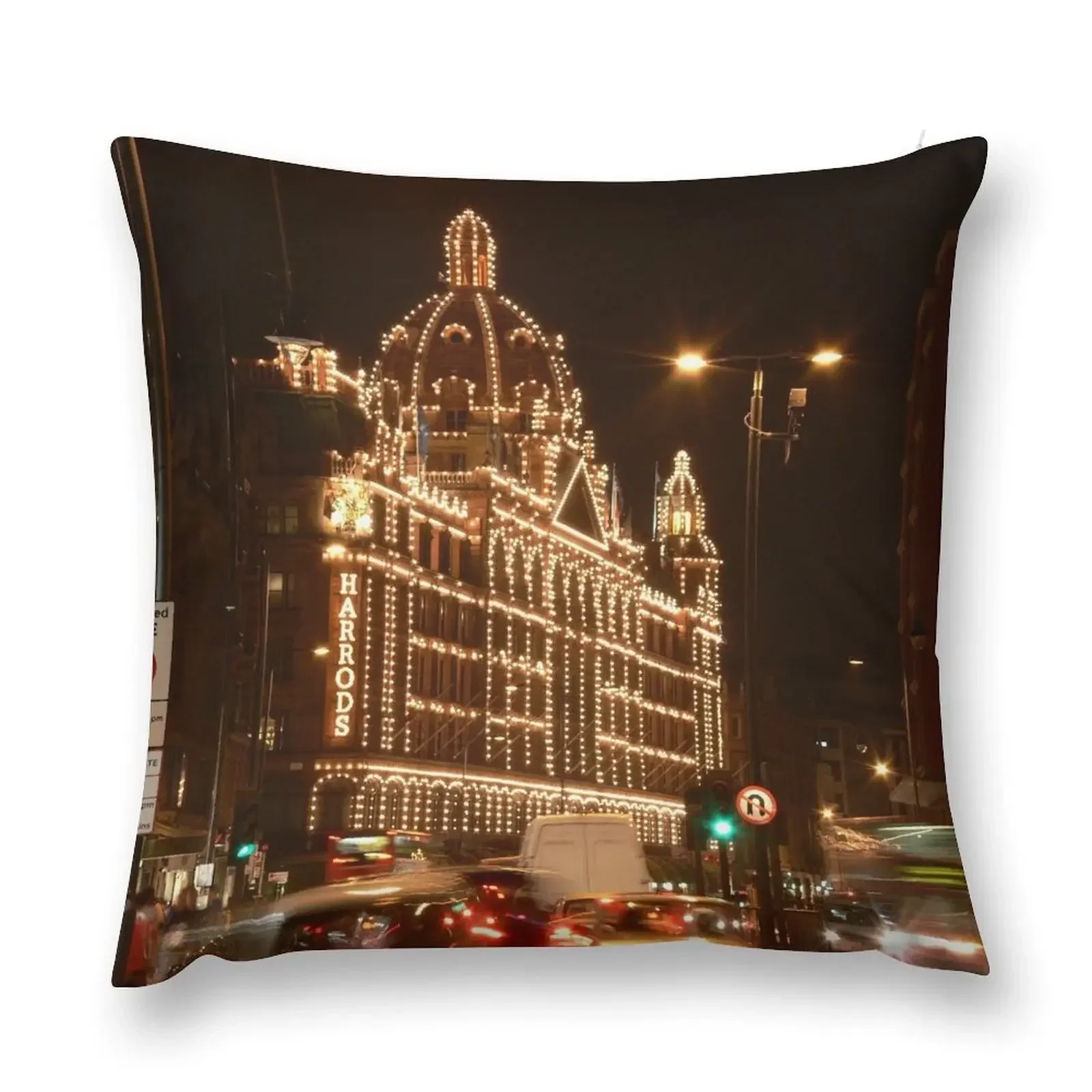 Harrods, London Throw Pillow Embroidered Cushion Cover Cushions Cover pillow