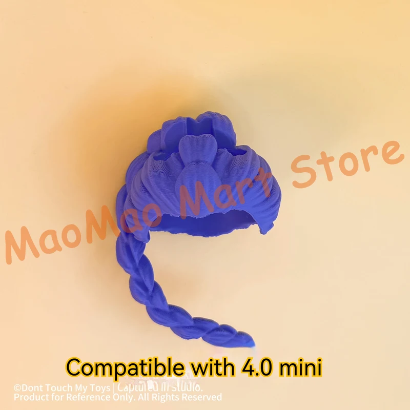 Headwear For Labubu 4.0 3.0 Clothes Cute 3D Printing Rumi Mira Zoey Wig Mini Plush Doll Clothing Fashion Doll Accessories Gift