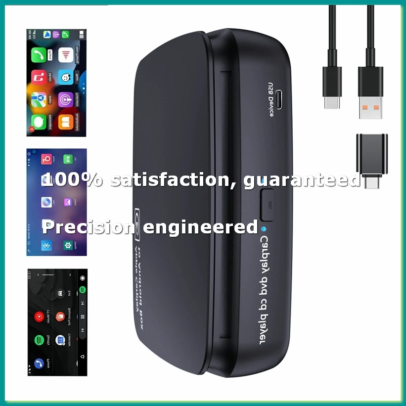 

Car CD DVD Player Portable CD Player Music Player Carplay AI Box for Wired to Wireless CarPlay Adapter & Android Auto-A86Z