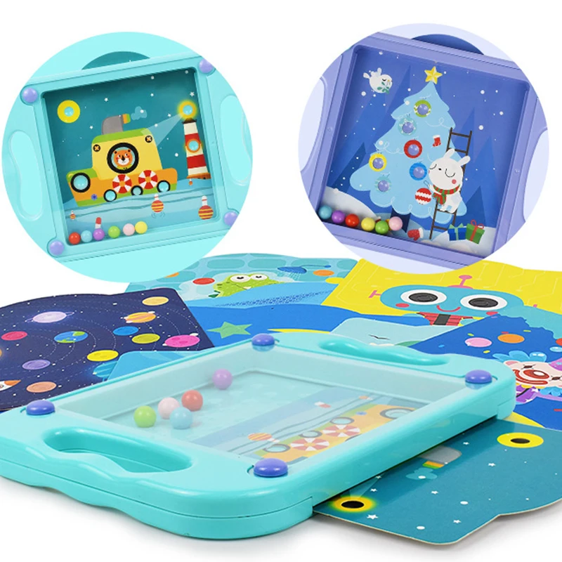 ของเล่นลูกบอลเขาวงกตแบบถือมือ เกมปริศนาพักผ่อนที่น่าสนใจ ของเล่นพกพาคลายเครียด เสริมพัฒนาการสำหรับเด็ก