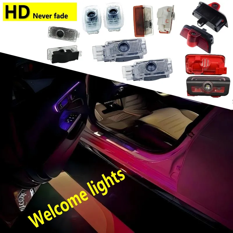 

HD для Mercedes Benz CLS E CLA C Class W205 W206 W203 W204 W213 200 E300 Amg Coupe C205 Accsesories Автомобильный светодиодный дверной проектор