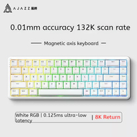 Ajazz Ak680max magnetic switch mechanical keyboard 68 keys wired 2.4g Bluetooth three mode keyboard   office game keyboard