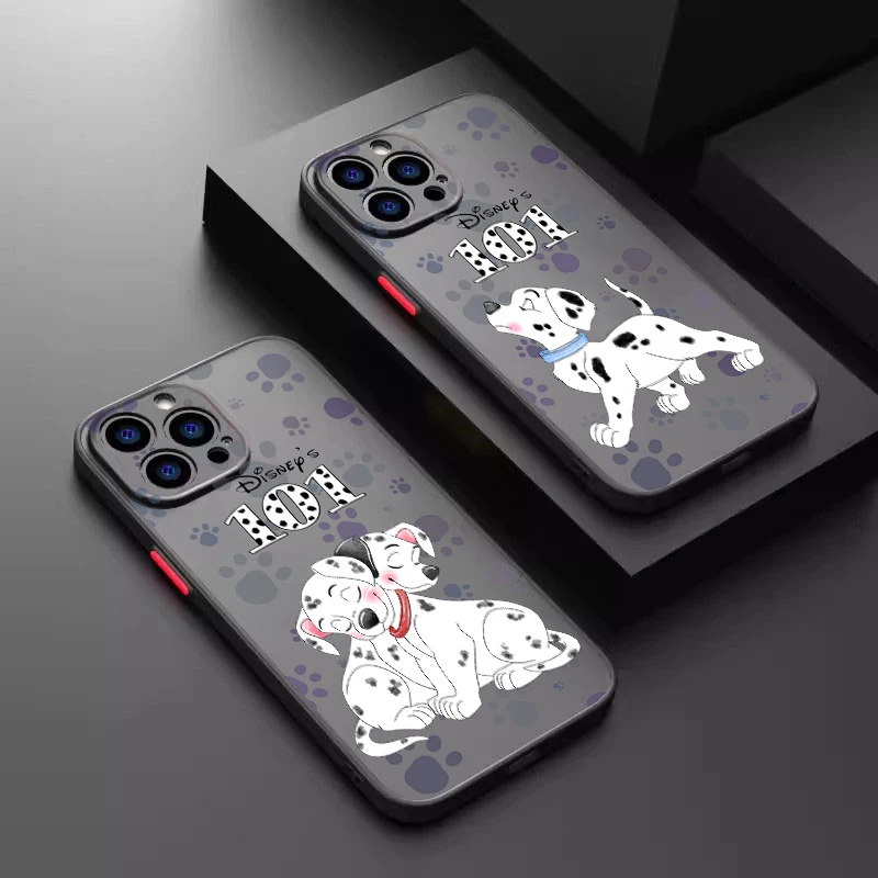 101 Spotted Dog Disney Cute Frosted Translucent For Apple iPhone 15 14 13 12 11 XS XR X 8 7 SE Pro Max Plus Mini Matte