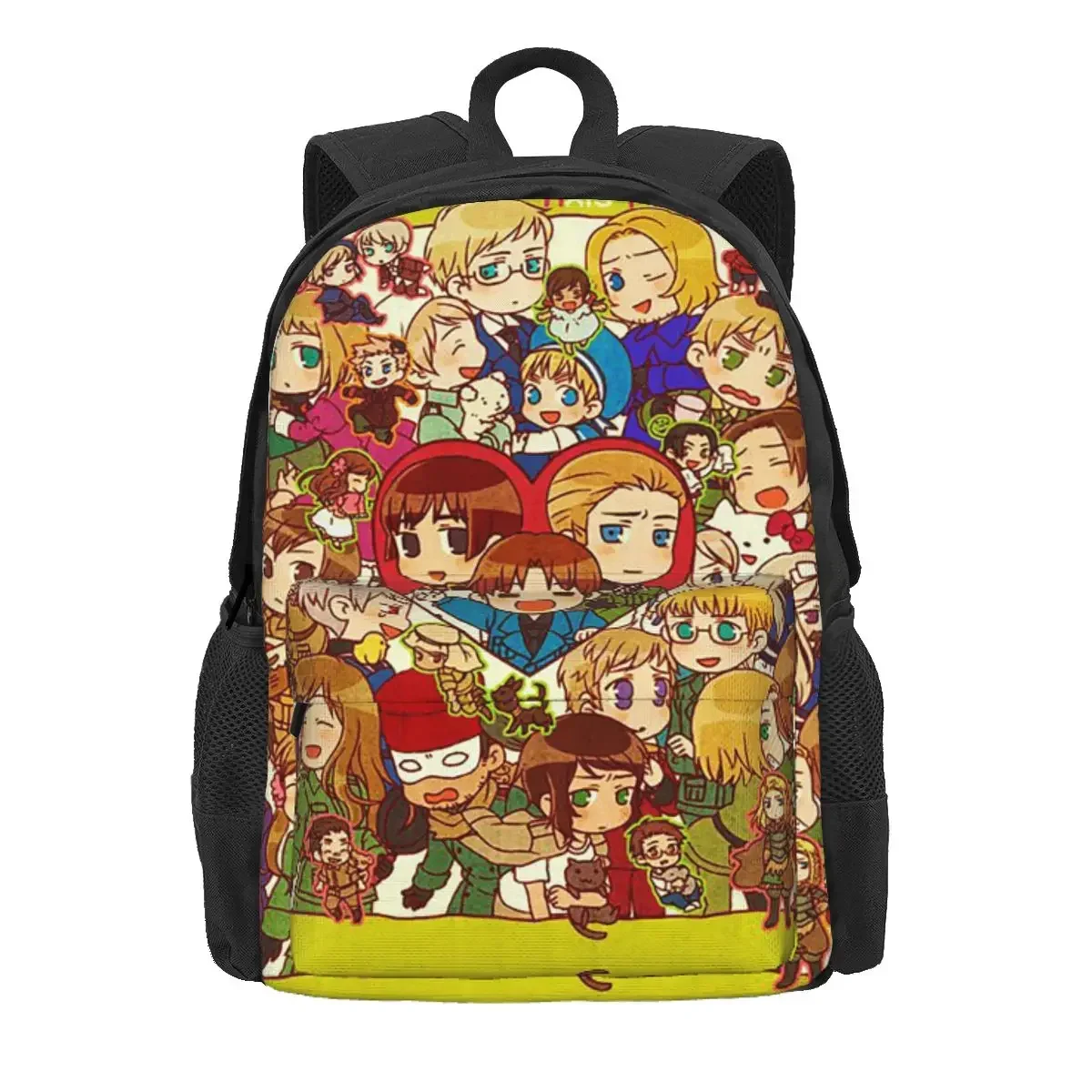 Hetalia Group World Stars Backpack Daypack Large Capacity Children BookBag School Bag Shoulder Bags for Men Women