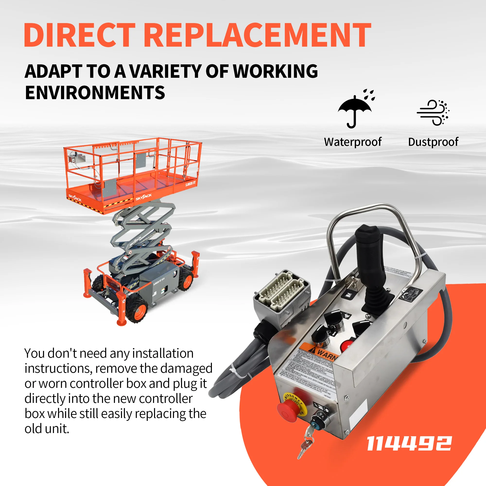 

Platform Control Box 114492 for Skyjack SJ9250 SJ8241RT SJ8831RT SJ8841RT Lifts