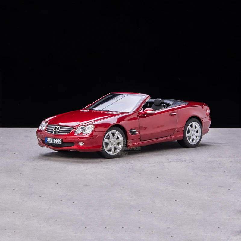 1:18 Scale Benz SL500 2003 R230 Sports Car Simulation Alloy Car Model Static Display Collectible Toy Gift Decration Souvenir