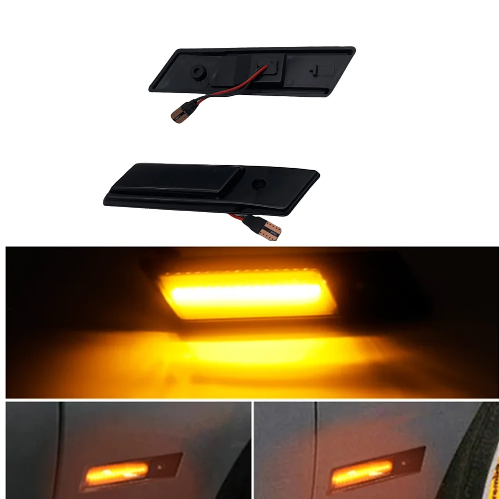 2PCS LED Flashing Sequential Dynamic Turn Signal Light Side Marker Lamp FOR BMW E36 E34 E32 3 5 7 Series