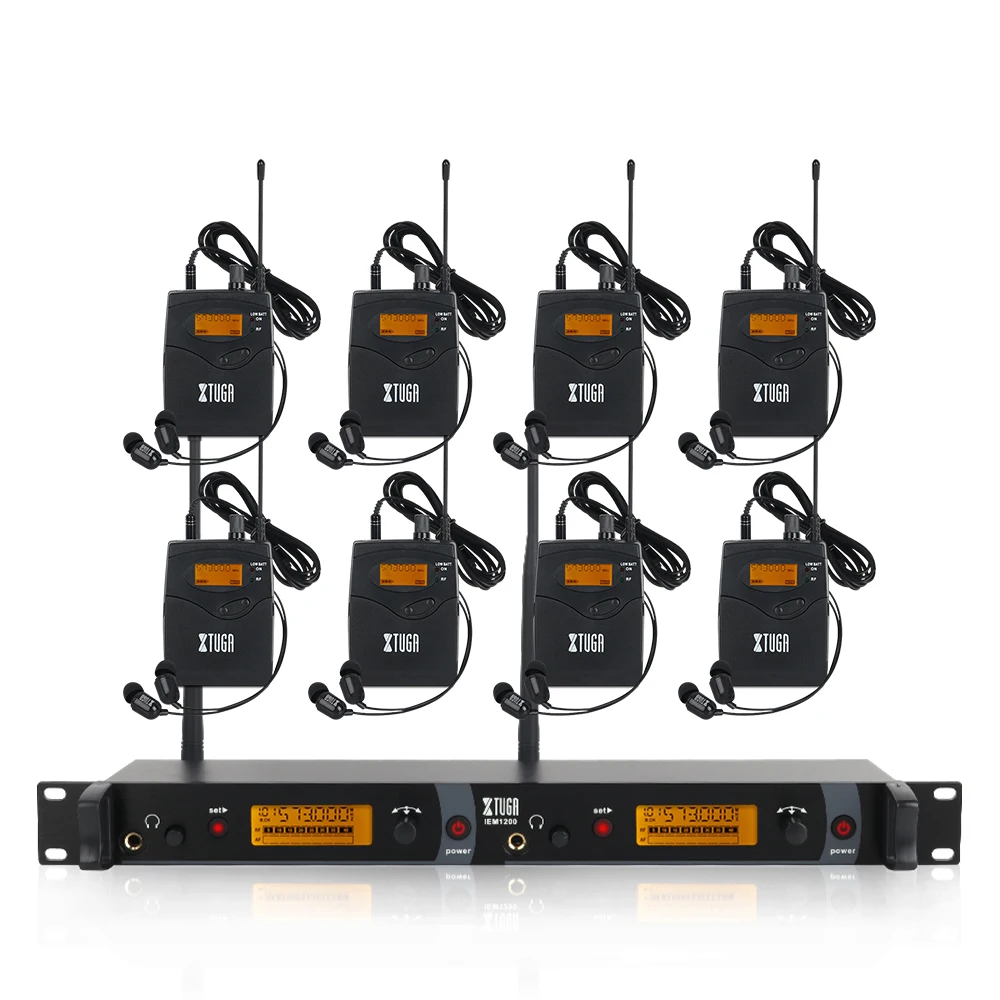 Sistem Wireless In-Ear Panggung TLF Xtuga Terlaris Grosir untuk Dijual 8 Bodypack Stage In-Ear