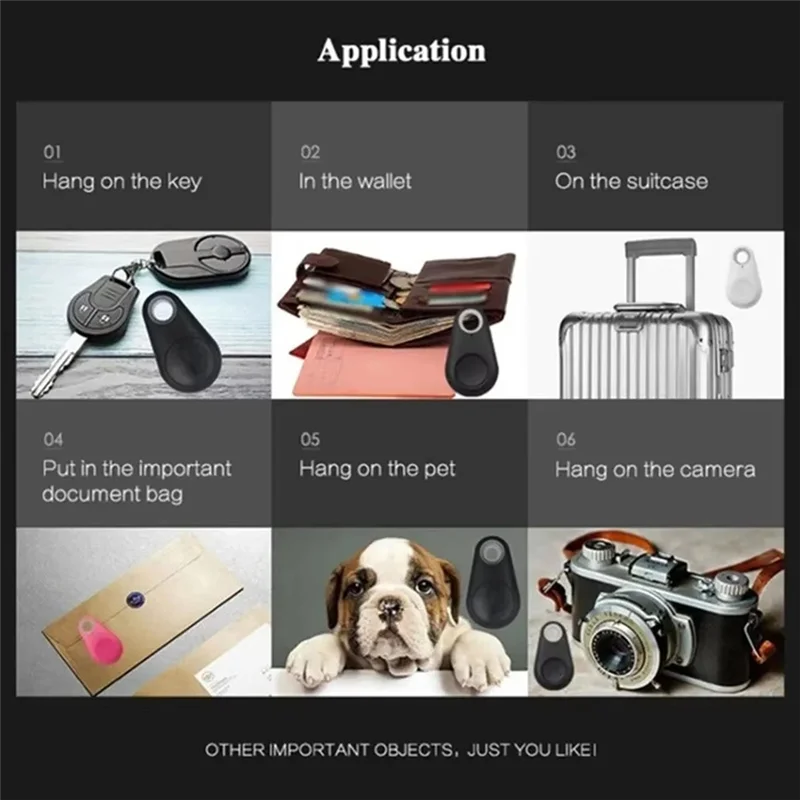 

News Mini Dog GPS Bluetooth 5.0 Tracker Anti-Lost Device Round Anti-Lost Device Pet Kids Wallet Tracking Smart Finder Locator