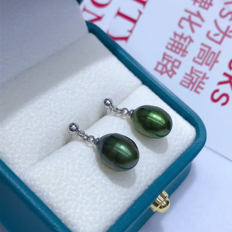 

Корейские и японские нишевые серьги в стиле ретро в элегантном стиле с пресноводным рисом и жемчугом, простые темпераментные серьги-иглы из серебра 925 пробы