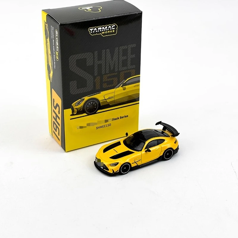 Tarmac Works 1/64 Black Series Żółty aluminiowy pojazd silnikowy Odlewany metal Model Prezenty
