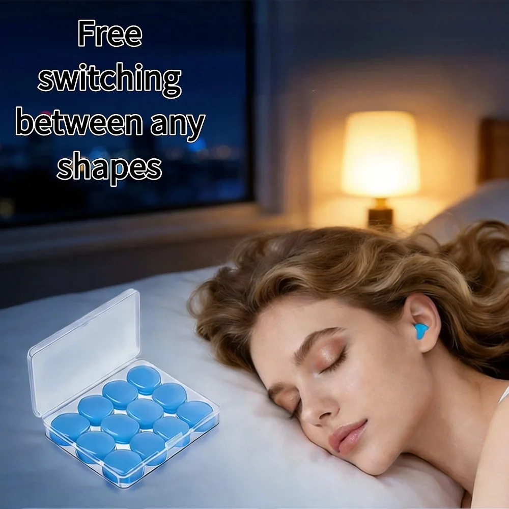 Silicone Moldable Ear Plugs Waterproof Swimming Earplugs Reusable Soft Noise Reduction Ear Plugs for Sleeping Study Dorm Home