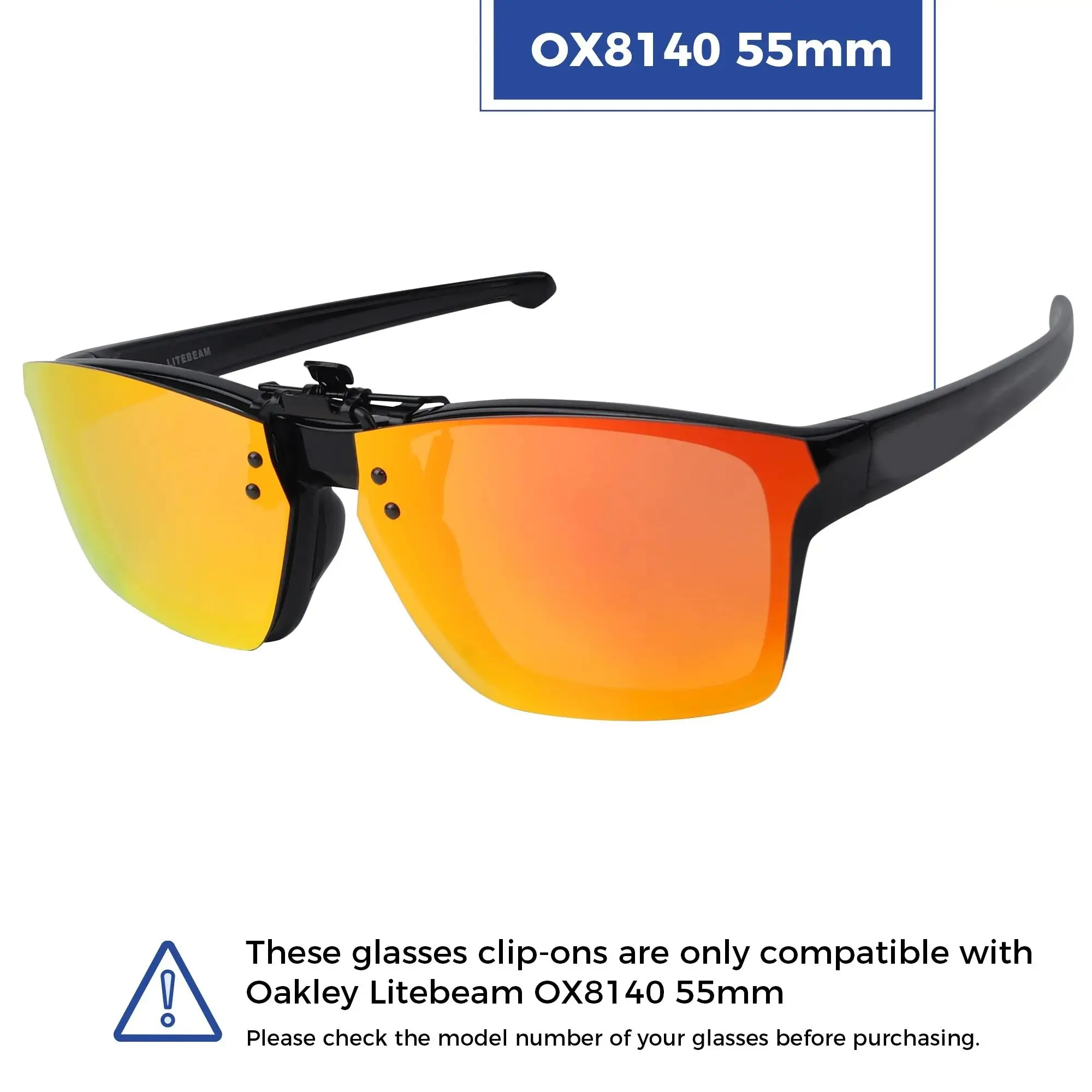 

Rarayvix Polarized Flip-up Clip-on Sunglasses for Oakley Litebeam OX8140 55mm for Men Women UV Protection Sunglasses