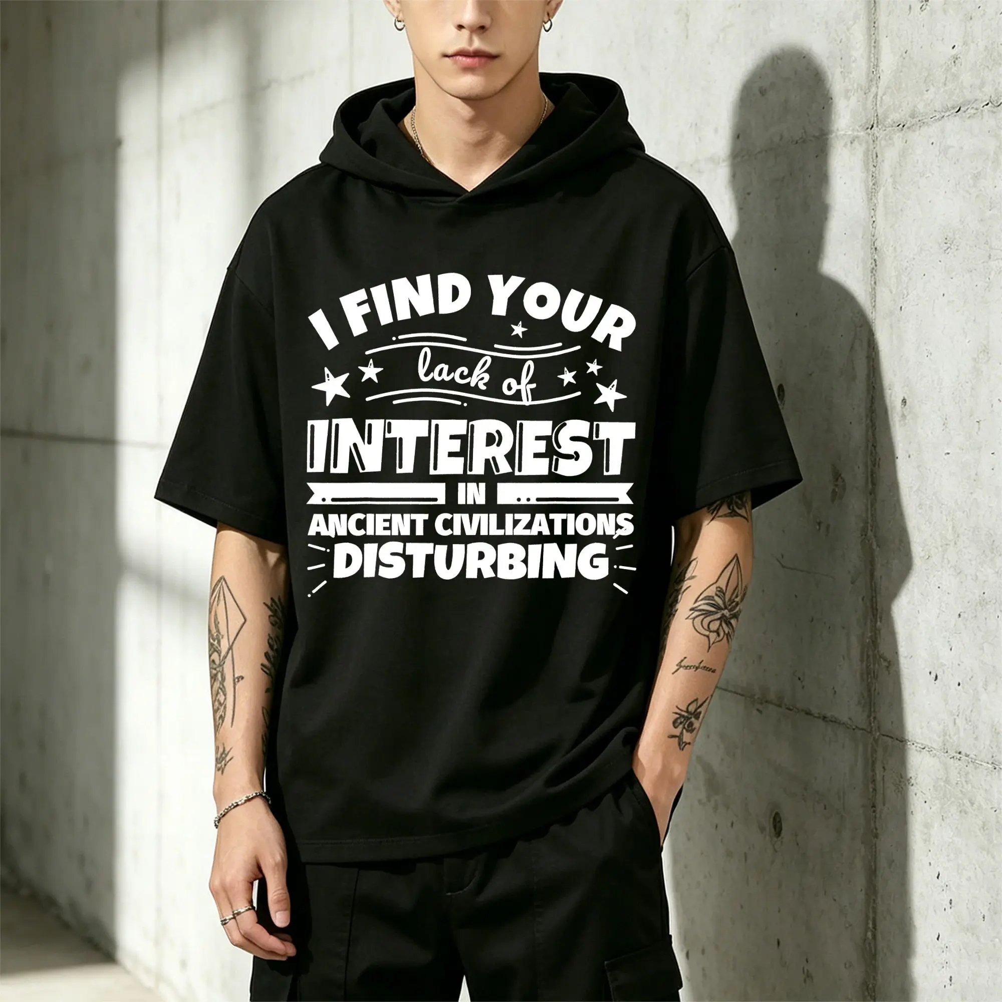Men's Short-Sleeved Hoodie Tomato Love Interesting T-Shirt Design